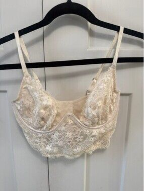 Victoria's Secret Intimates sexy dream angels bustier corset bra size 32D ivory